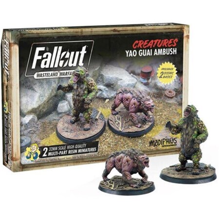 Modiphius 32 mm Fallout Wasteland Warfare Creatures Yao Guai Ambush Miniatures MUH052227